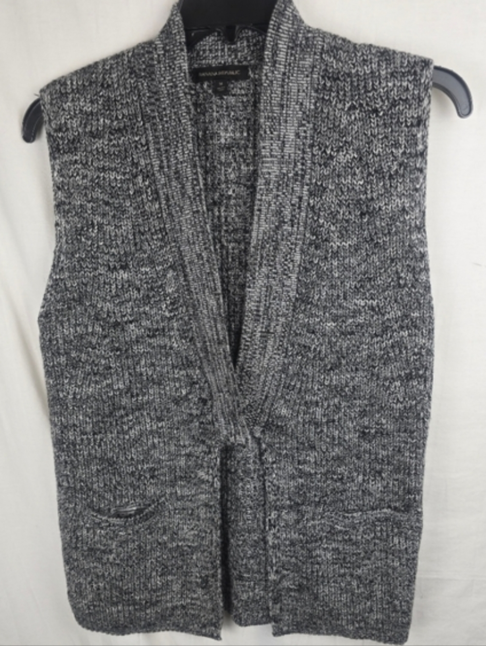 Banana Republic Gray Sleeveless Sweater Cardigan Sz M